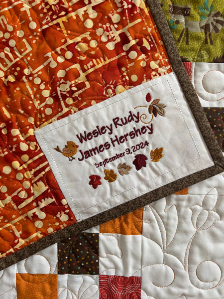 Embroidered Quilt Labels