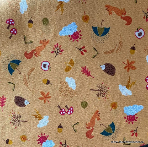 Zippered Fabric Pouch - FOREST FRIENDS