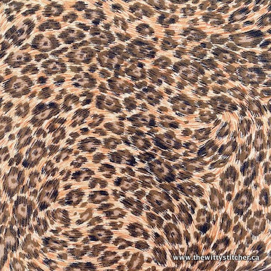 Zippered Fabric Pouch - LEOPARD PRINT