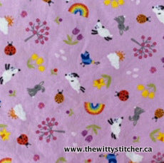 LAST CALL! Zippered Fabric Pouch - PINK SPRING - Only 4 Singles Left!