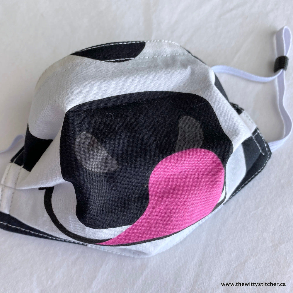 Fun Critters Face Mask - COW / DOG Kids' Size SMALL