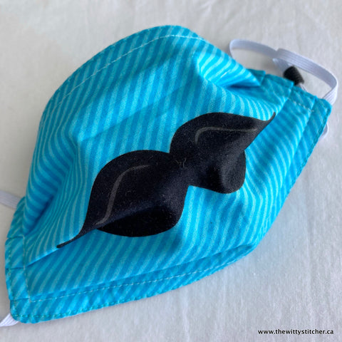 Fun Critters Face Mask - MOUSTACHE Kids' Size SMALL