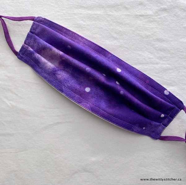 NOVELTY Cotton Face Mask - PURPLE GALAXY