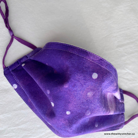 NOVELTY Cotton Face Mask - PURPLE GALAXY