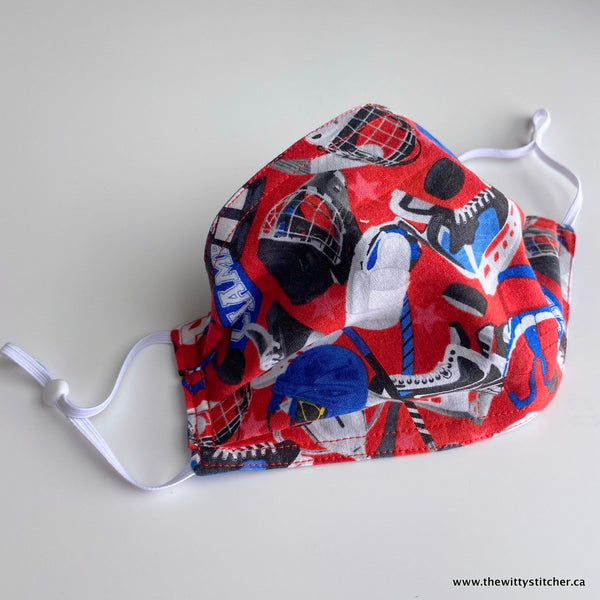 SPORTS Cloth Face Mask - RED HOCKEY