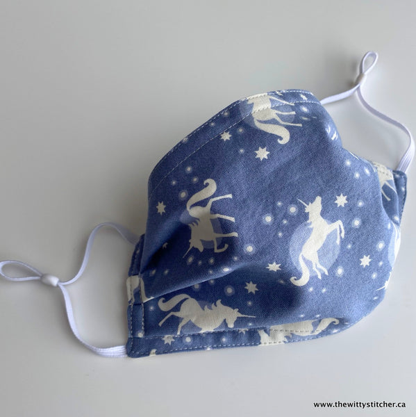 ANIMALS Cotton Face Mask - GLOW-IN-THE-DARK UNICORNS