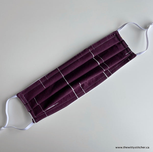 Batik Face Mask - MAROON LINEAR