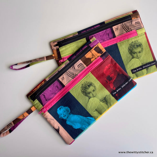 Zippered Fabric Pouch - MARILYN MONROE