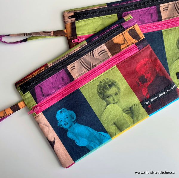 Zippered Fabric Pouch - MARILYN MONROE