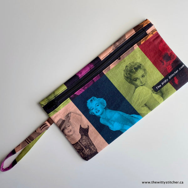 Zippered Fabric Pouch - MARILYN MONROE