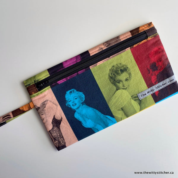 Zippered Fabric Pouch - MARILYN MONROE