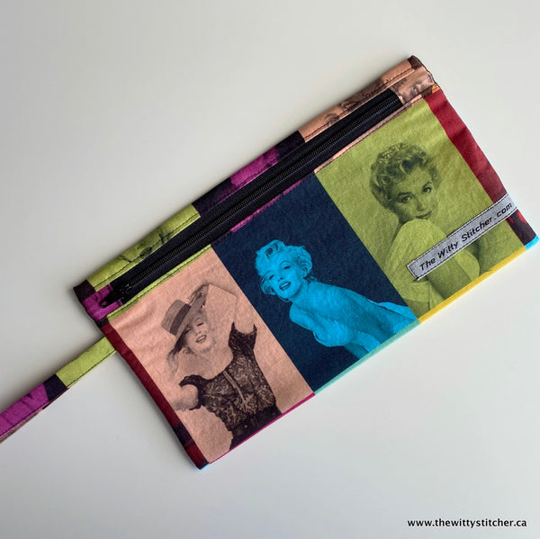 Zippered Fabric Pouch - MARILYN MONROE