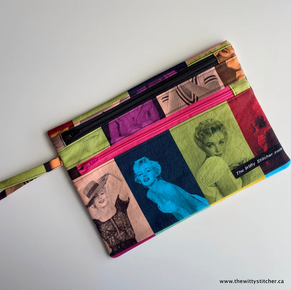 Zippered Fabric Pouch - MARILYN MONROE