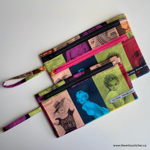 Zippered Fabric Pouch - MARILYN MONROE