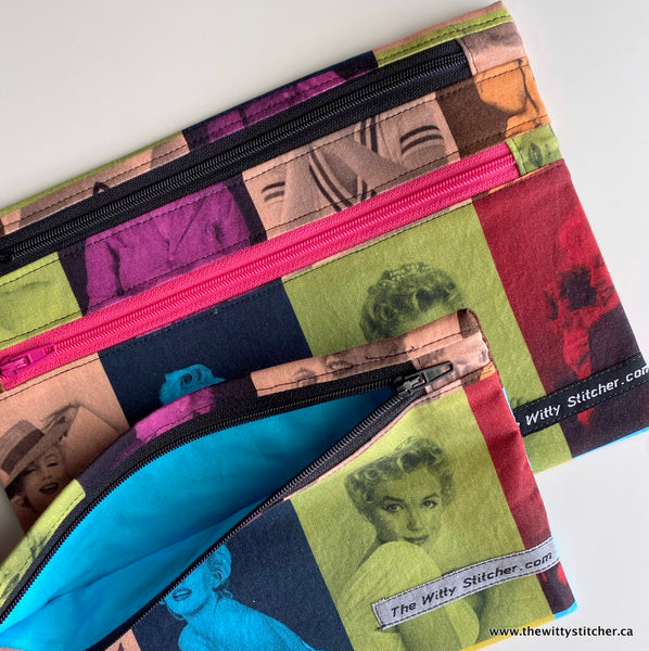Zippered Fabric Pouch - MARILYN MONROE