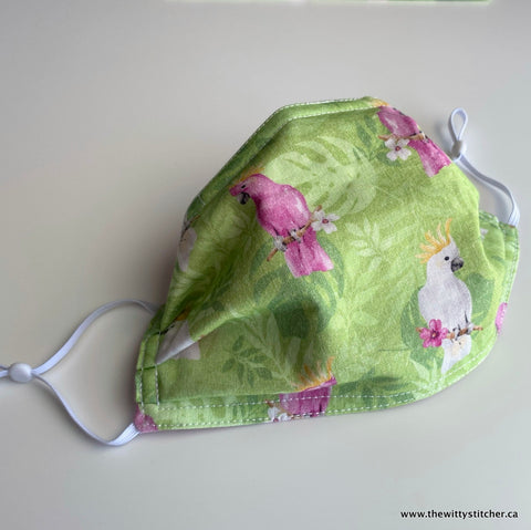 ANIMALS Cotton Face Mask - COCKATOOS