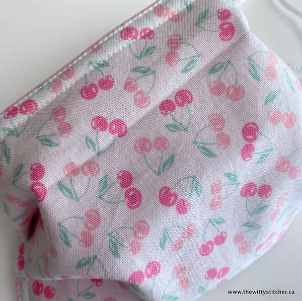 Cotton Face Mask - PINK CHERRIES