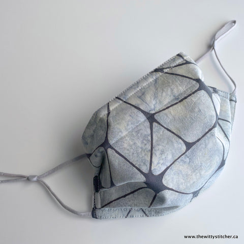 BATIK Cloth Face Mask - CRACKLED GREY