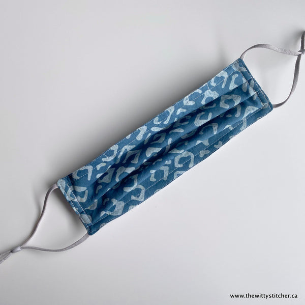 BATIK Cloth Face Mask - DENIM SQUARES