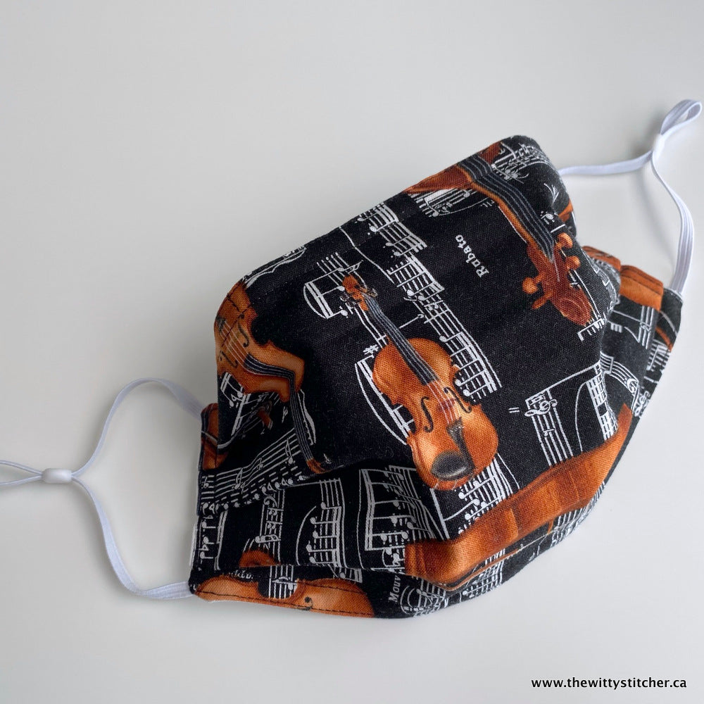 LAST CALL! NOVELTY Cloth Face Mask - VIOLINS - Only 2 Left!