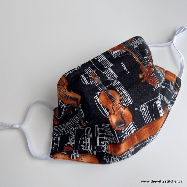LAST CALL! NOVELTY Cloth Face Mask - VIOLINS - Only 2 Left!