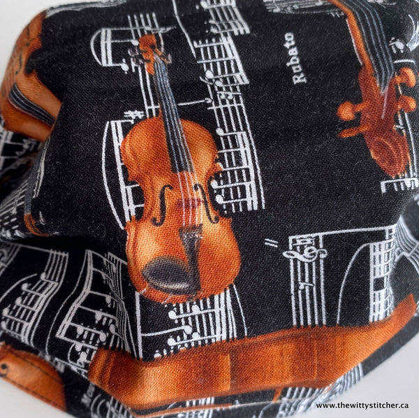 LAST CALL! NOVELTY Cloth Face Mask - VIOLINS - Only 2 Left!