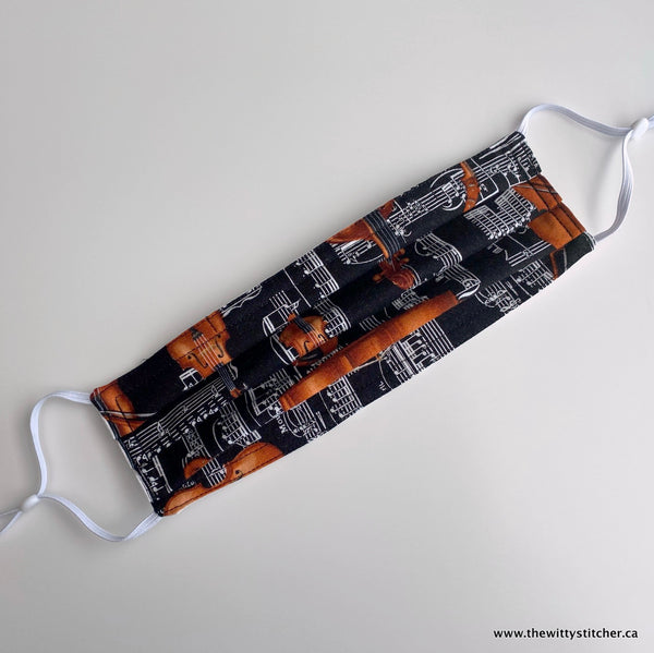 LAST CALL! NOVELTY Cloth Face Mask - VIOLINS - Only 2 Left!