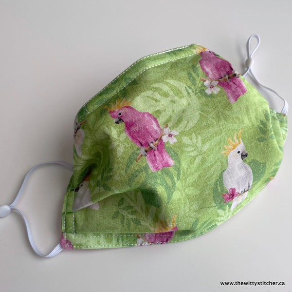 LAST CALL! Zippered Fabric Pouch - COCKATOOS - ONLY 5 LEFT!