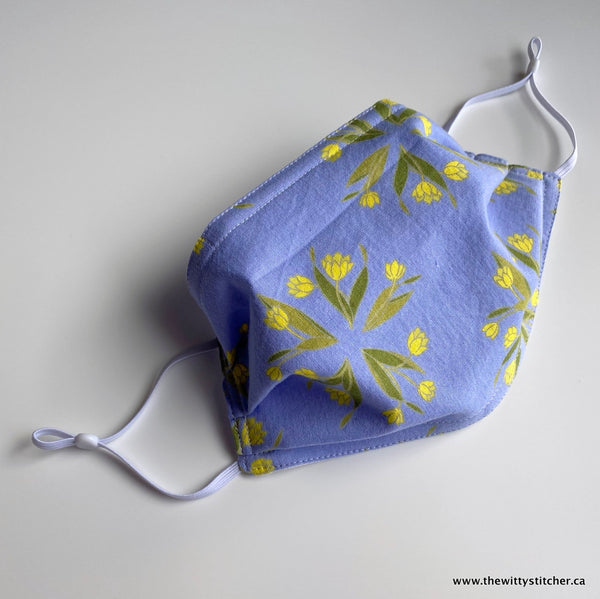 FLORAL Cotton Face Mask - YELLOW TULIPS