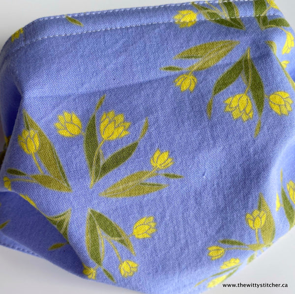 FLORAL Cotton Face Mask - YELLOW TULIPS