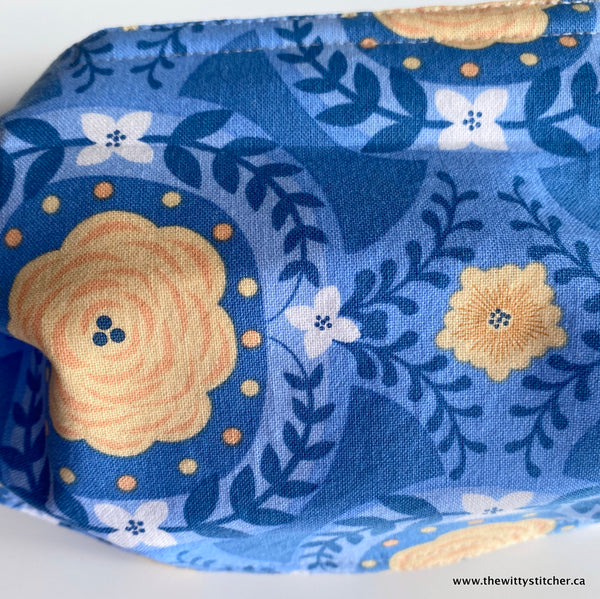 FLORAL Cotton Face Mask - YELLOW FLORAL CAMEOS