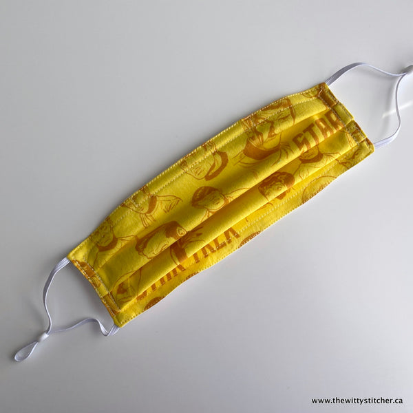 NOVELTY Cotton Face Mask - YELLOW GALACTIC GUYS