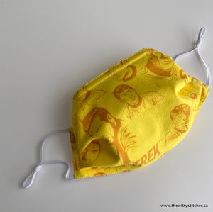 NOVELTY Cotton Face Mask - YELLOW GALACTIC GUYS