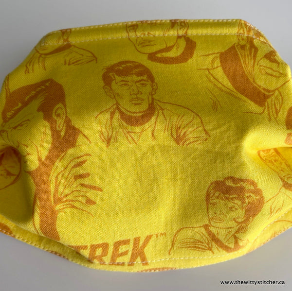 NOVELTY Cotton Face Mask - YELLOW GALACTIC GUYS