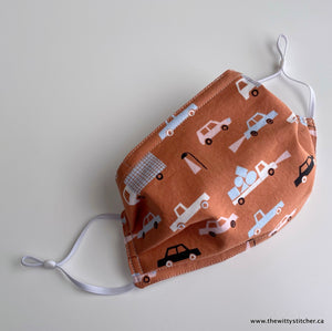 NOVELTY Cotton Face Mask - RETRO VEHICLES