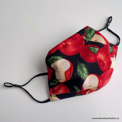 LAST CALL! NOVELTY Cotton Face Mask - APPLES - ONLY 3 LEFT!