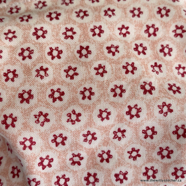 LAST CALL! FLORAL Cotton Face Mask - TINY RED FLOWERS - Only 3 Left!