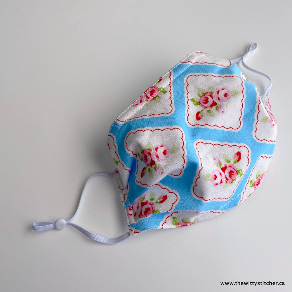 FLORAL Cotton Face Mask - ROSE CAMEOS