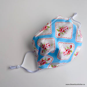 FLORAL Cotton Face Mask - ROSE CAMEOS