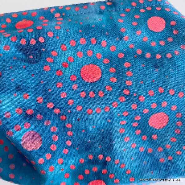 BATIK Cloth Face Mask - BLUE WATERMELON DOTS