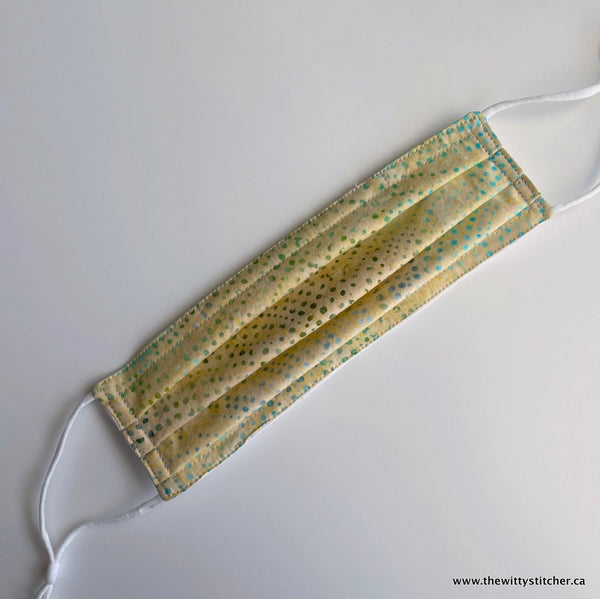BATIK Cloth Face Mask - GREEN TEAL SWIRLS