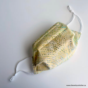 BATIK Cloth Face Mask - GREEN TEAL SWIRLS