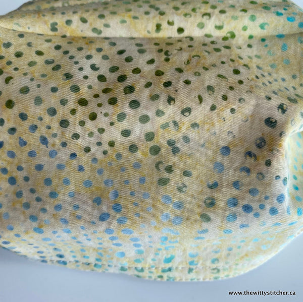 BATIK Cloth Face Mask - GREEN TEAL SWIRLS