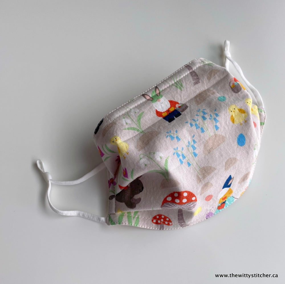 NOVELTY Cotton Face Mask - SPRING GNOMES