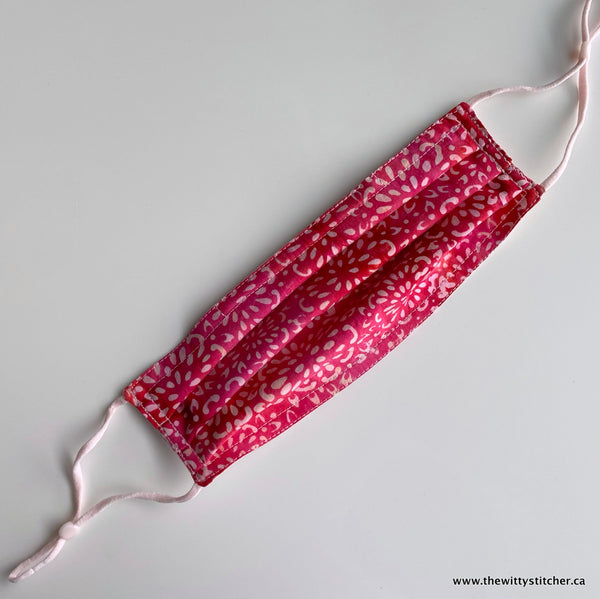 BATIK Cloth Face Mask - PINK GERANIUMS
