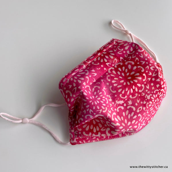 BATIK Cloth Face Mask - PINK GERANIUMS