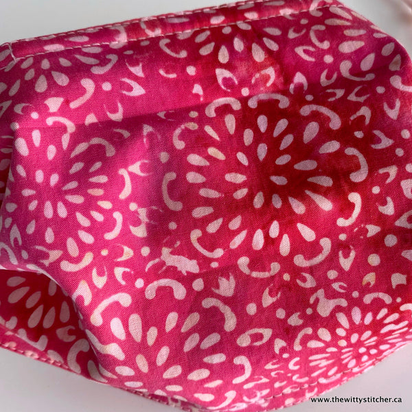 BATIK Cloth Face Mask - PINK GERANIUMS