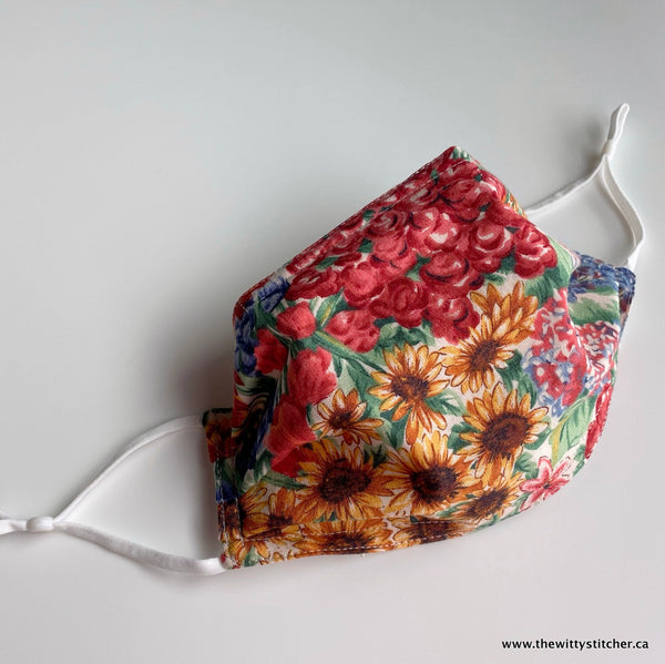 LAST CALL! FLORAL Cotton Face Mask - WILDFLOWER GARDEN - Only 1 Left!