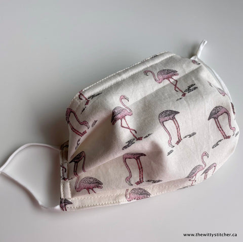 ANIMALS Cotton Face Mask - FLAMINGOS
