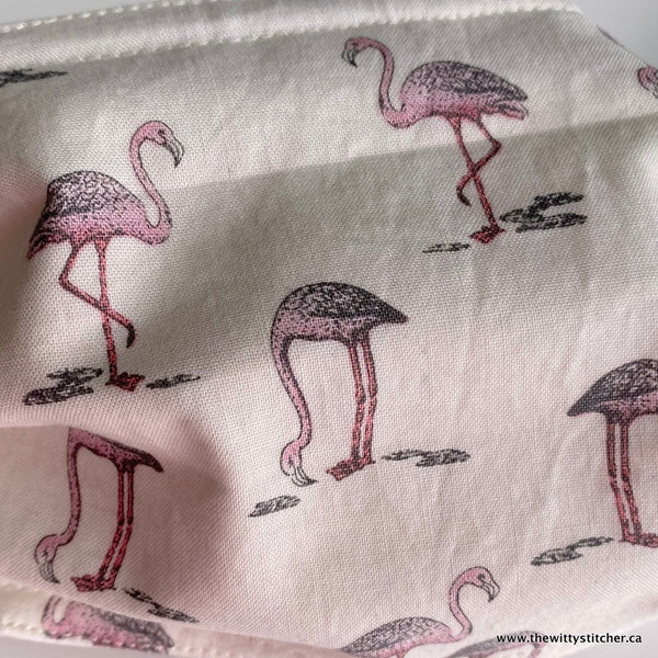 ANIMALS Cotton Face Mask - FLAMINGOS